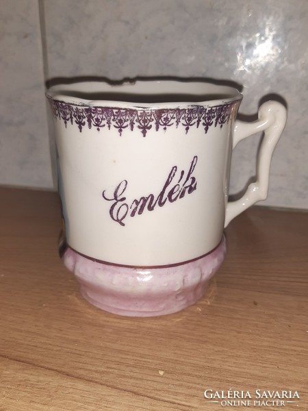 Porcelain commemorative mug with a holy image