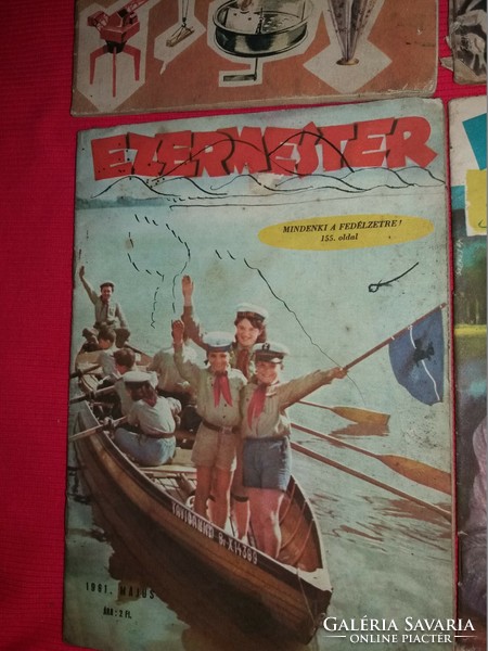 1960 - 65..EZERMESTER barkács hobby havilap 2 - 5 -7 - 10. szám + 65 /7, 5db EGYBEN a képek szerint
