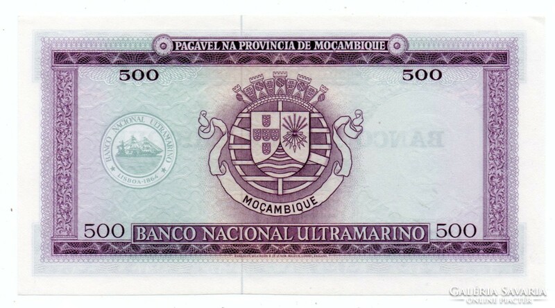 500   Escudos     1967     Mozambik