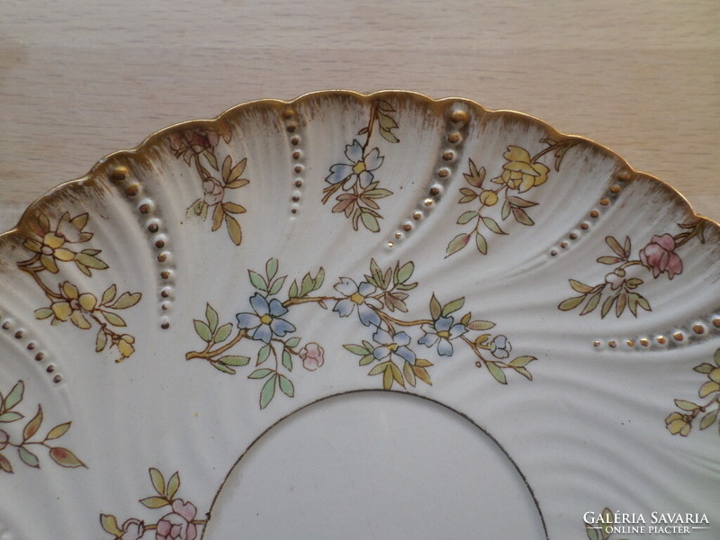 Antique sarreguemines louis xv. Earthenware coaster 17 cm - per piece