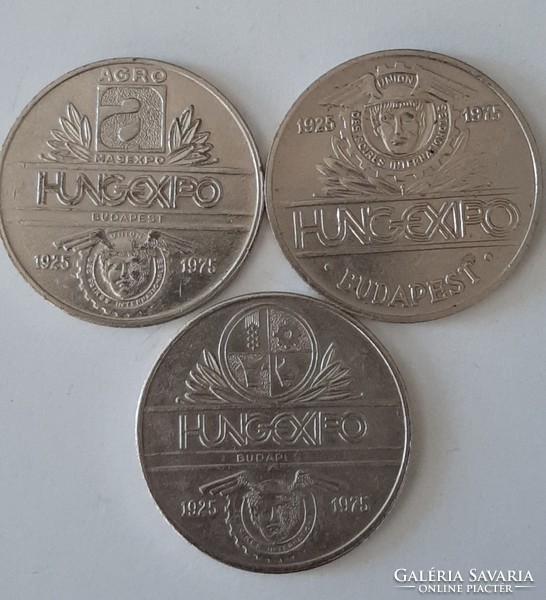 Hungexpo commemorative coin of 3 types from 1975