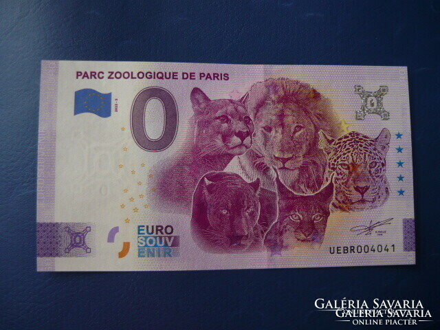 France 0 euro 2023 lion puma leopard jaguar lynx! Rare commemorative paper money! Ouch!