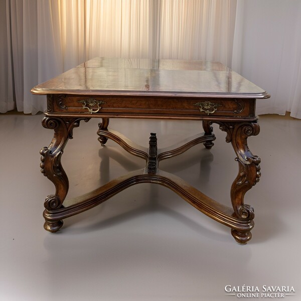Antique Viennese baroque style dining room / meeting table