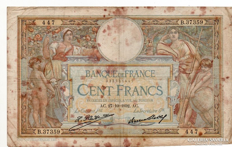 100 Francs 1932 France