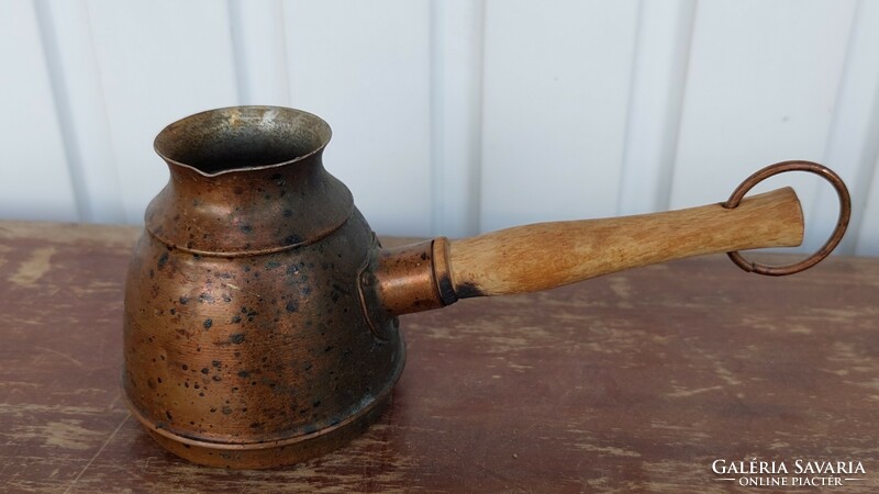 Antique red copper coffee maker
