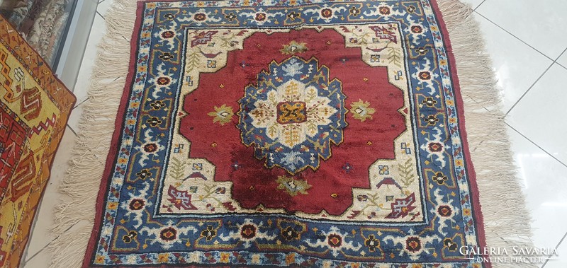 3266 Transylvanian bamboo silk handmade Persian carpet, tablecloth 130x130cm free courier