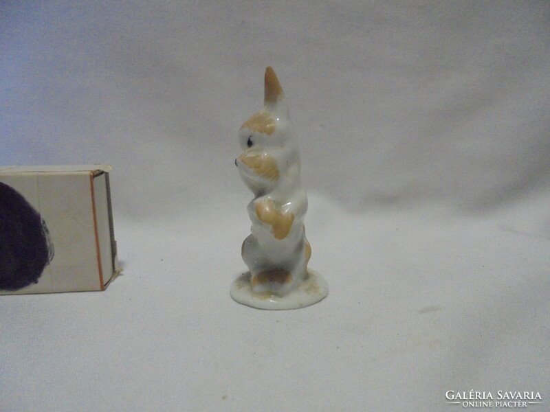 Bp. Aquincum porcelain dog figure, nipp