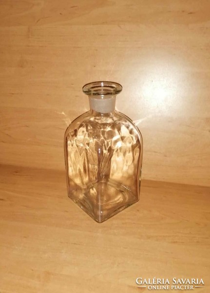 Square-based glass bottle - 21 cm (4p)