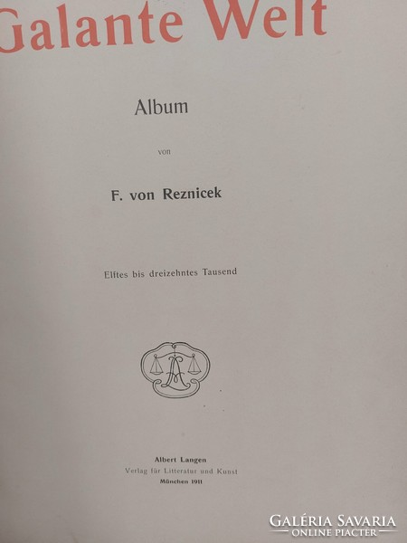 (K) Galante Welt Reznicek-Album nyomatok 1911