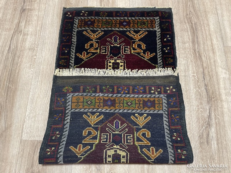 Nigde kars - Turkish hand-knotted woolen Persian rug, 51 x 106 cm