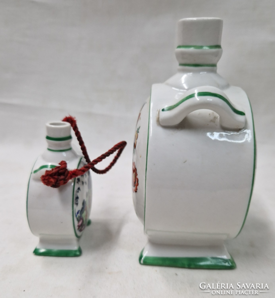 Old Zsolnay porcelain water bottles are sold together