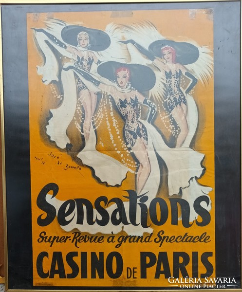 1965 French circus variety show casino poster