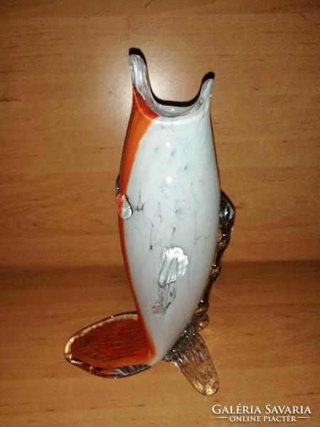 Hal formájú üveg váza - 26 cm magas (2p)