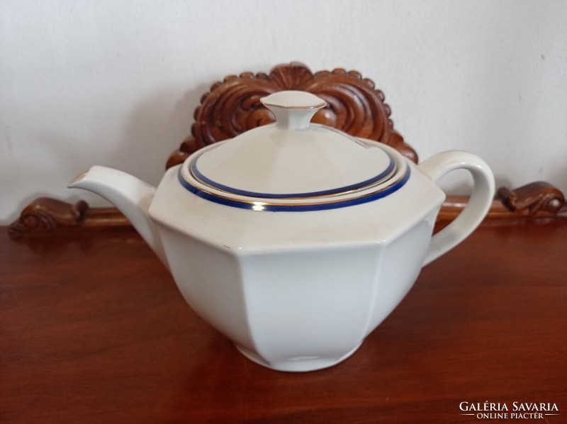 Art deco drasche/Kőbanyai gilded porcelain teapot, spout