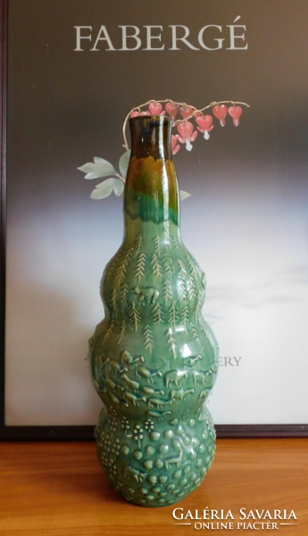 Special vintage ceramic floor vase with natural scenes 46