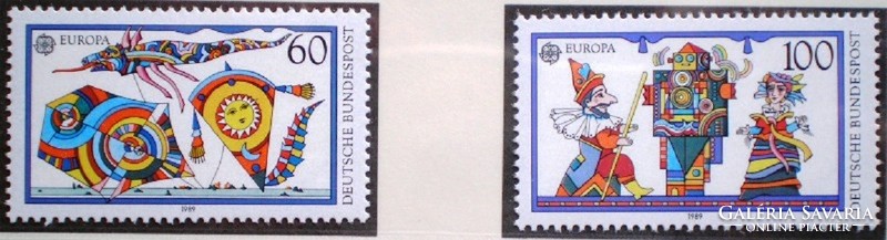 N1417-8 / Germany 1989 Europe : children's toys stamp set post clear