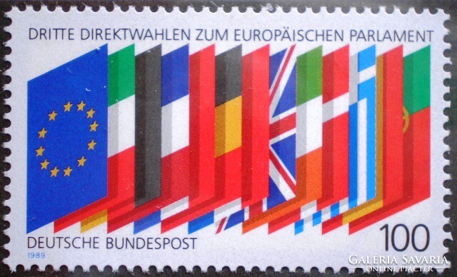 N1416 / Germany 1989 European Parliament election stamp postal clerk