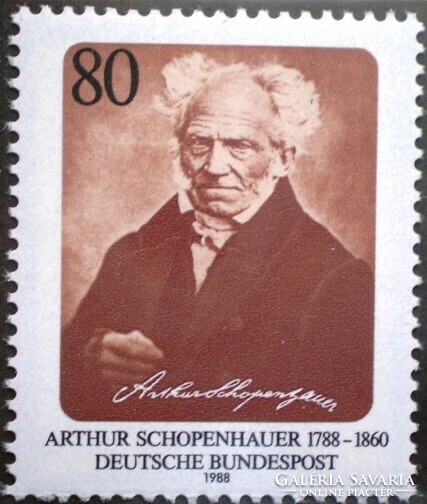 N1357 / Germany 1988 arthur schopenhauer philosopher stamp postal clerk