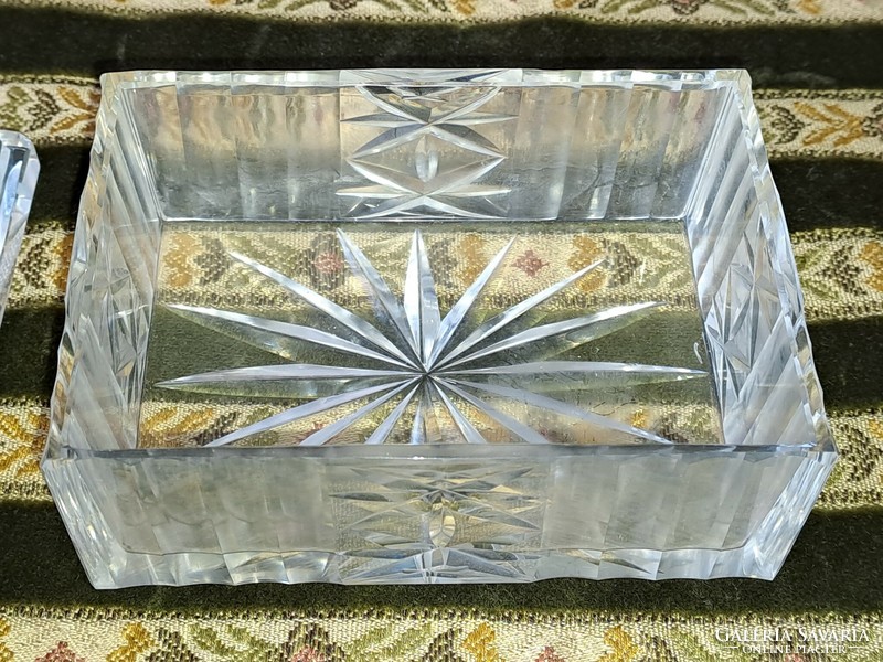 Crystal butter holder 11x8 cm