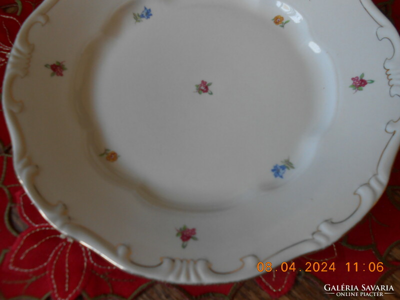 Zsolnay small flower pattern flat plate