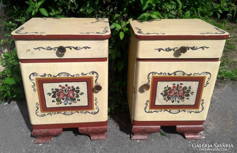 2 pcs. Painted bedside table.