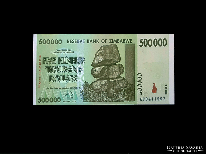 UNC - 500 000 DOLLÁR - ZIMBABWE - 2008