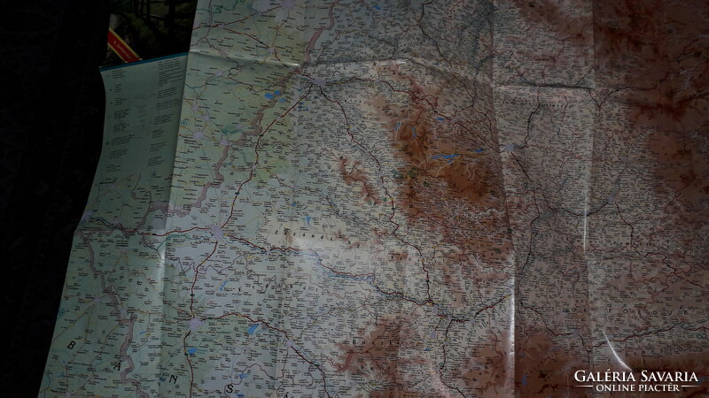 Régi offset CARTOGRÁFIA térkép ERDÉLY 2. kiadás kiváló állapot 103 x 82 cm képek szerint