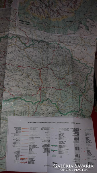Retro glossy paper cartography map Slovakia excellent condition 85 x 65 cm as shown in pictures