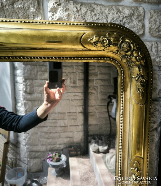 Antique beautiful mirror in Biedermeier frame