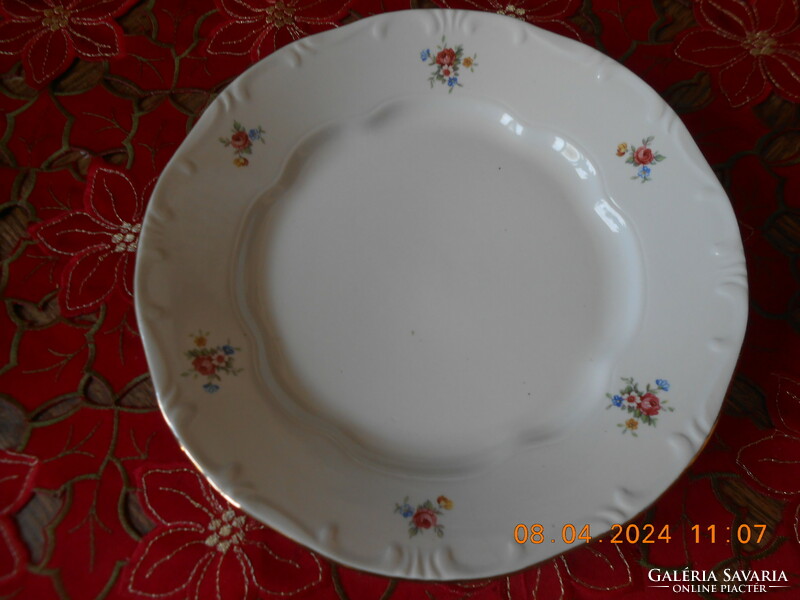 Zsolnay virág mintás lapos tányér