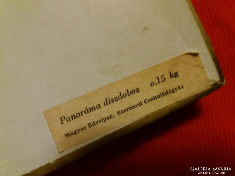 Antik magyar SZERENCS PANORÁMA bonbon papír doboza extrém ritka nagyon szép állapot a képek szerint