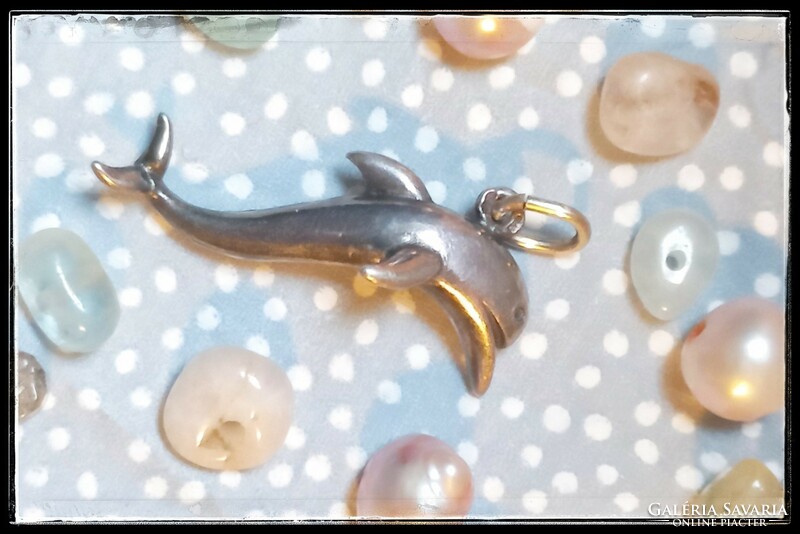 Silver dolphin pendant.