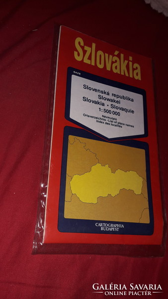 Retro glossy paper cartography map Slovakia excellent condition 85 x 65 cm as shown in pictures