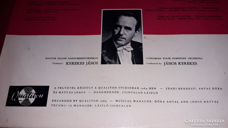 Old vinyl LP: huszka: gül baba, - Mária operetta in good condition according to the pictures