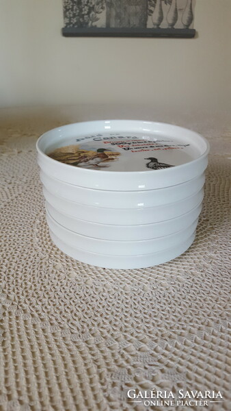 Francia L'Hirondelle porcelán pástétom tányér 6 db.