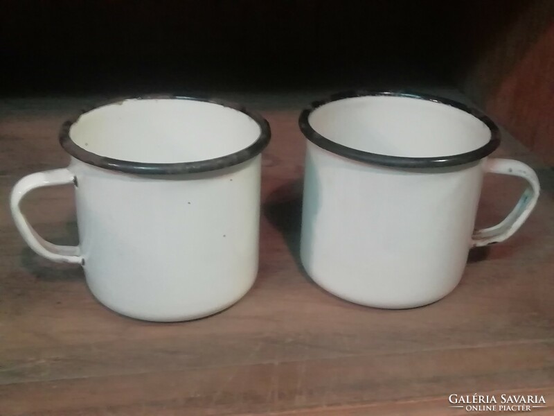 Small enameled mug, 2 pcs