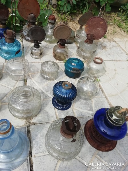 From a collection of 38 kerosene lamps in the condition shown in the pictures