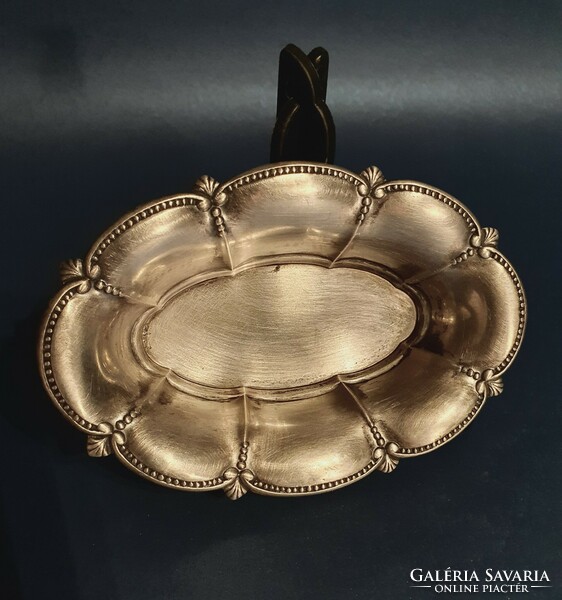 Antik 800-as ezüst ovális tálka gyűrűtartó tál
