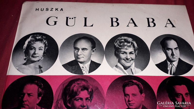Régi bakelit nagylemez LP :HUSZKA :Gül Baba,- Mária főhadnagy operett jó állapotban képek szerint