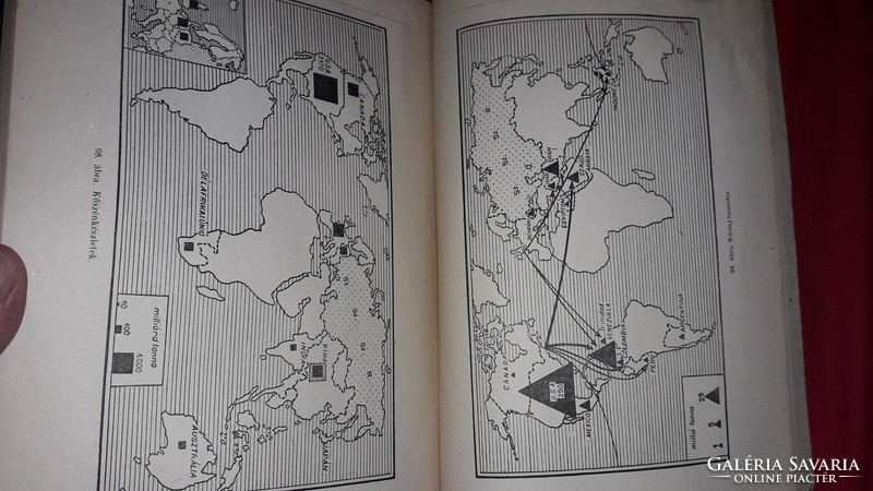 1951. Age of Cancer. Vitver: geography school textbook (popular and capitalist countries) according to the pictures