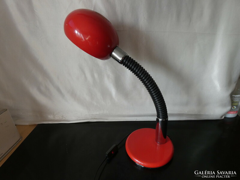 Targetti Sankey Piros Space-Age Asztali lámpa 1970