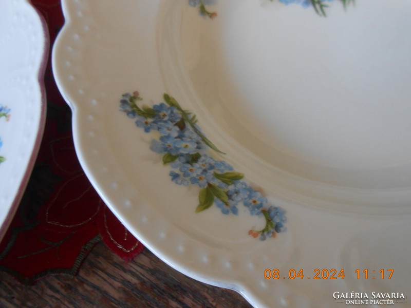 Zsolnay forget-me-not pattern, pearl deep plate, wall plate