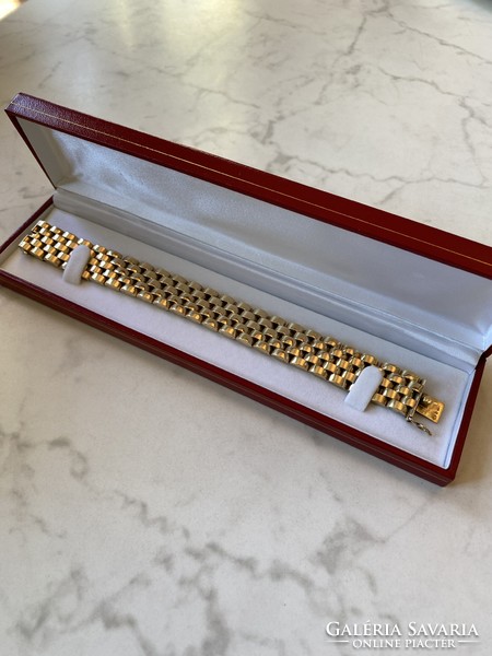 Arany női karkötő 14K, luxus kivitel, 22 cm, 48,74 g