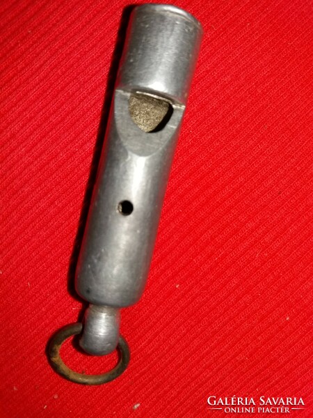 Antique working metal aluminum scout whistle in good condition as shown in pictures