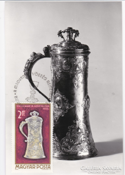 Mihály Toldalaghy's can 1623. Masterpieces of Hungarian goldsmithing. - Cm postcard from 1970