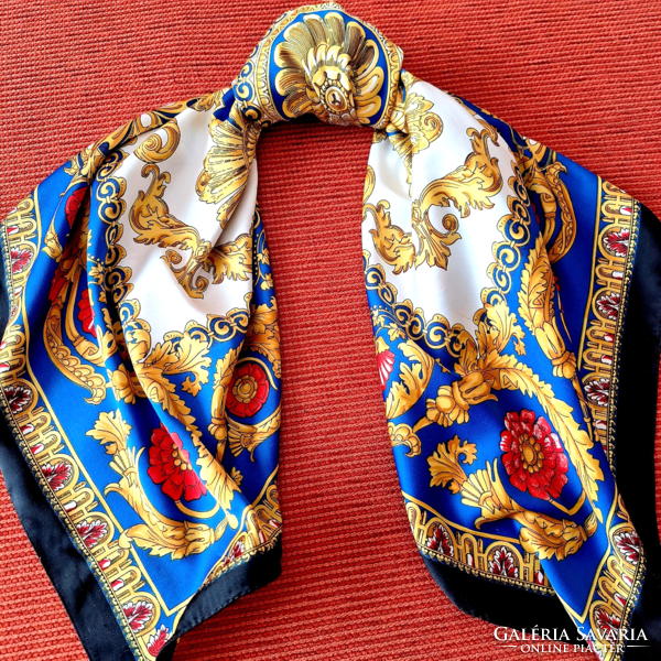Italian silk scarf, Versace style, (large)