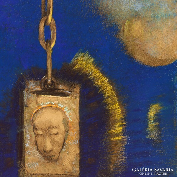 Jelzőfény 1883 is a reproduction of the work of painter Odilon Redon