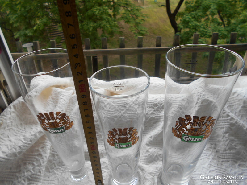 3 beer souvenirs with the inscription 1860 Gösser.--The price applies to 3
