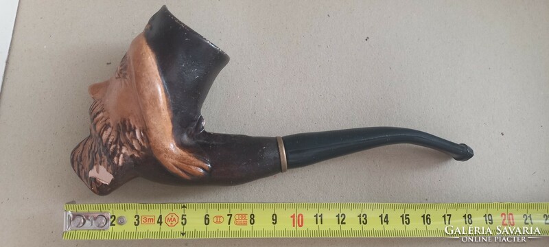 Tile pipe with wooden stem