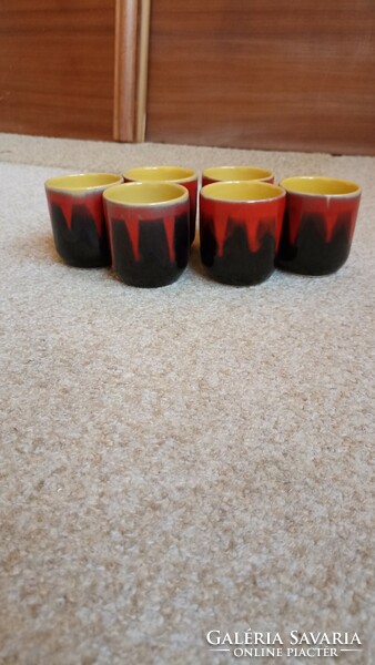 Retro ceramic wine glass